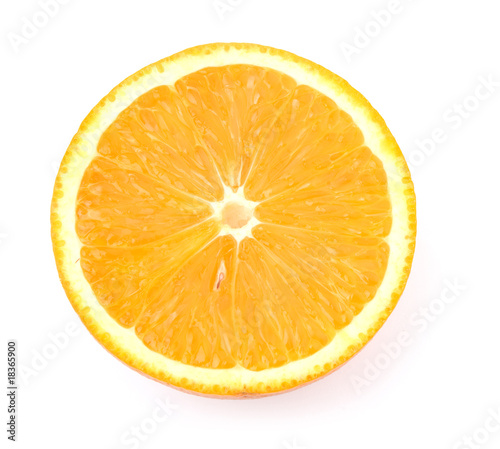 Slice of orange. isolated on white.