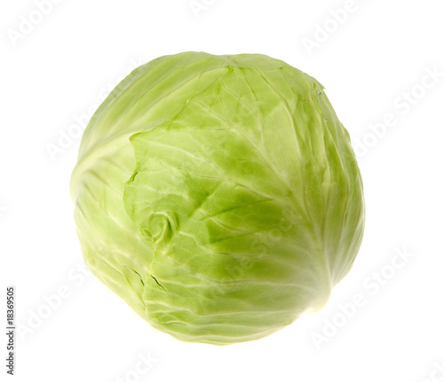 Cabbage is isolated on a white background