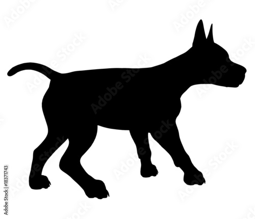 Puppy Dog Illustration Silhouette