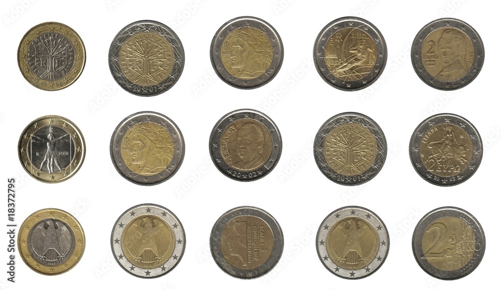 bunch of coins (euro of different nations) bunch of coins (euro of different nations)