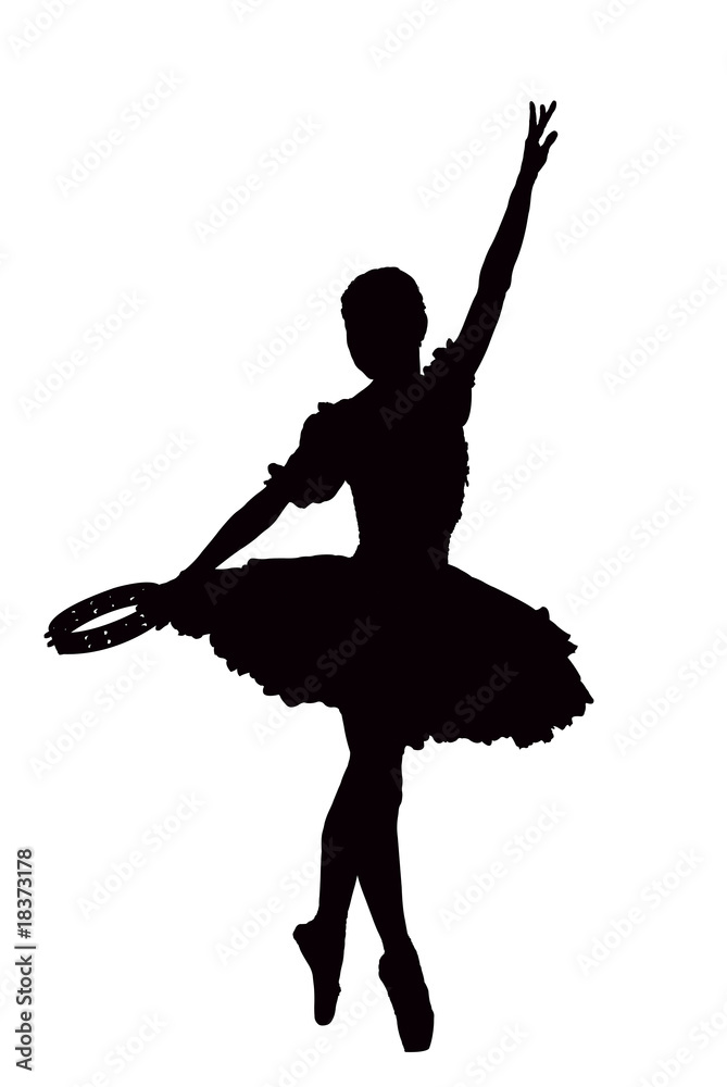 danseuse-classique-ombre-noire Stock Illustration | Adobe Stock