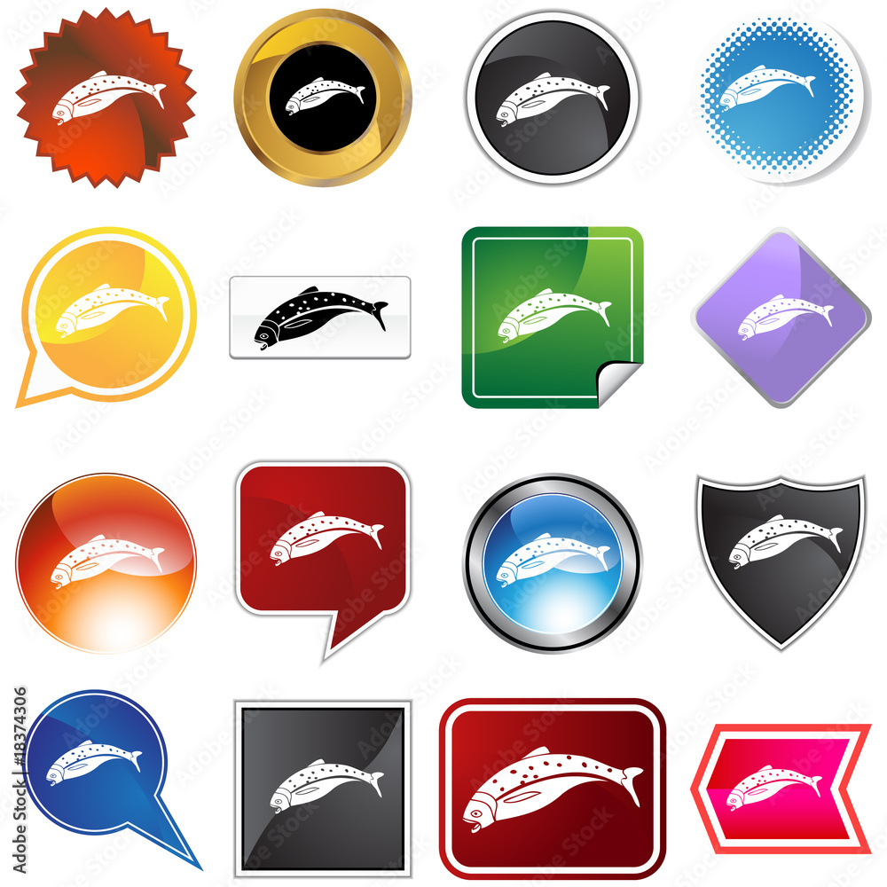 salmon icon set salmon icon set