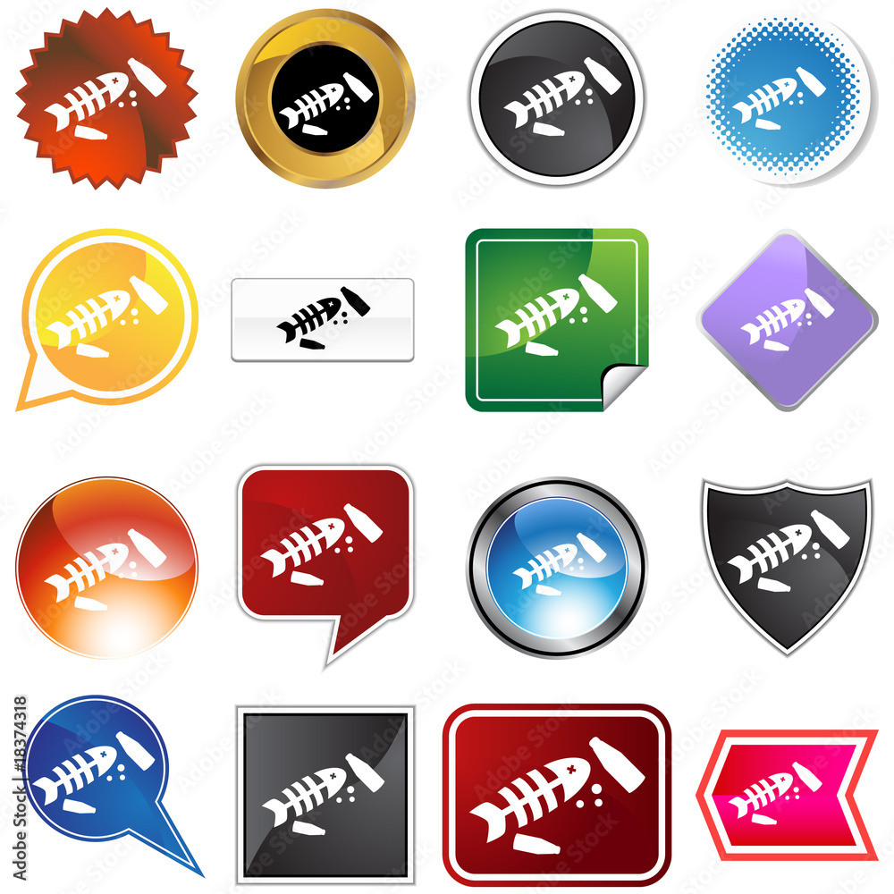Fototapeta premium Polluted Water Icon Set