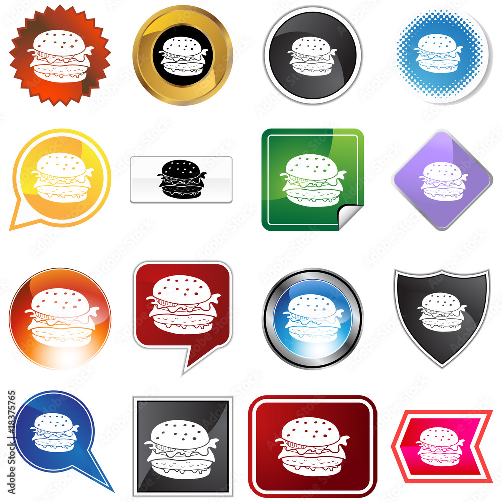 burger icon set