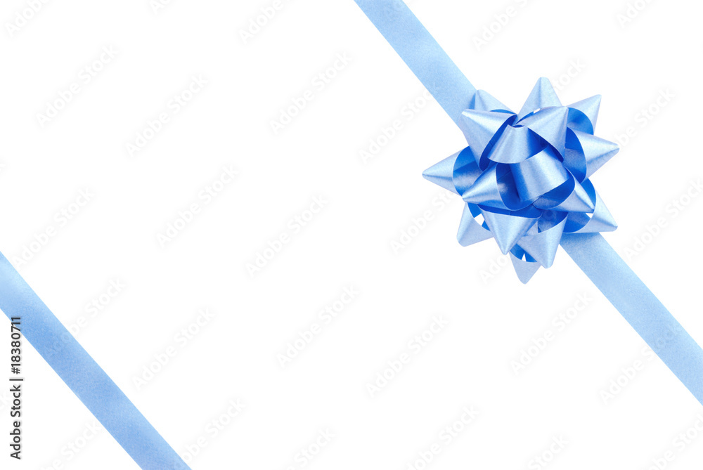 Blue bow with ribbon Blue bow with ribbon
