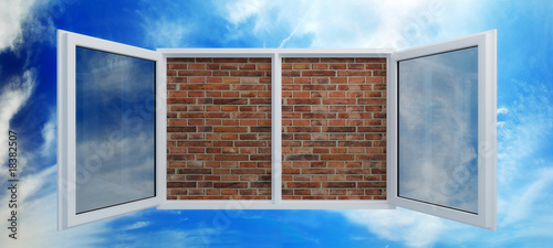 Photos Window put by a bricklaying
