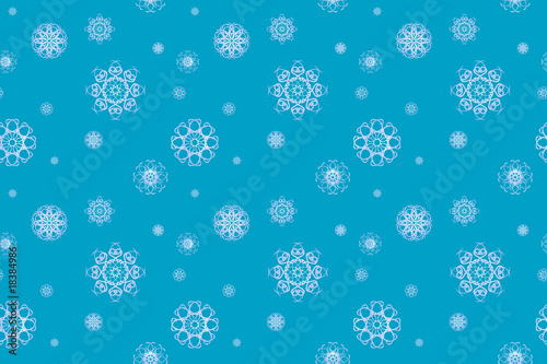 Seamless snowflakes background