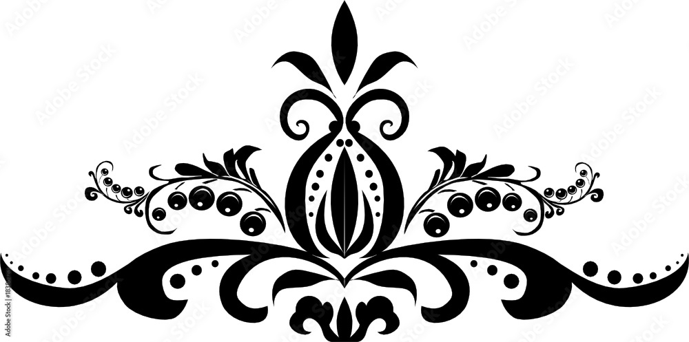 black simple design with berries black simple design with berries