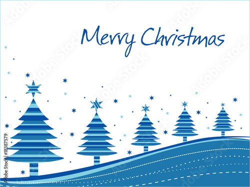 merry xmas background with many tree