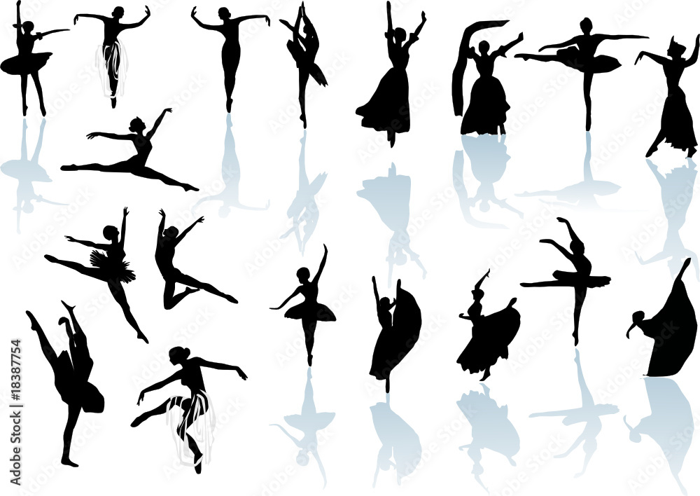 eighteen dancers with reflection eighteen dancers with reflection