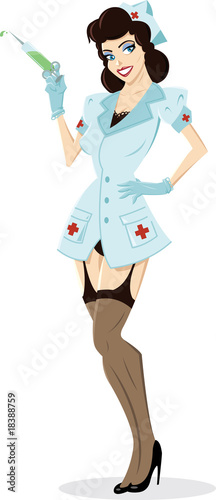Nurse Pin-up illustration