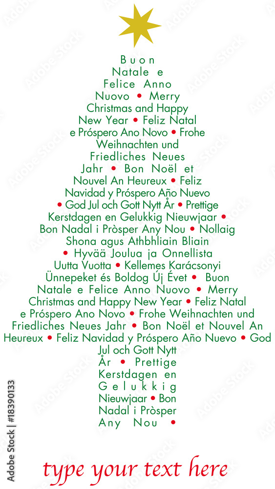 Fototapeta premium ALBERO AUGURI INTERNAZIONALE