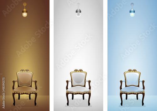 Antique indoor chairs 3 pattern