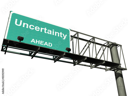 Isolated Uncertainty Highway Sign