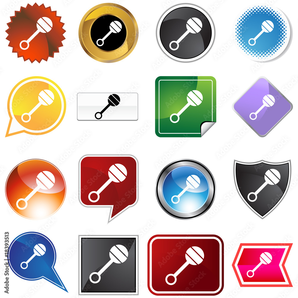 Rattle Icon Set Rattle Icon Set