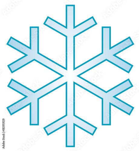 Flocon de neige blanc et bleu (SVG)