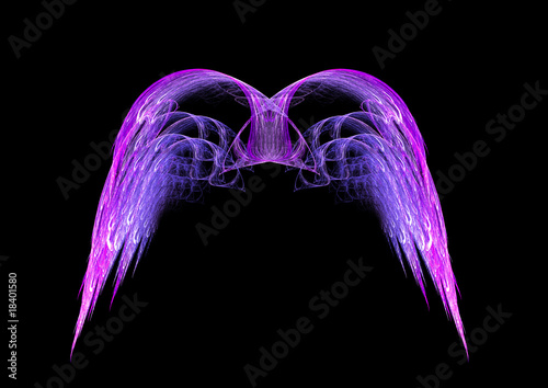 Pink and Purple Angel Wings Fractal
