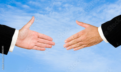 Hand ready for handshake