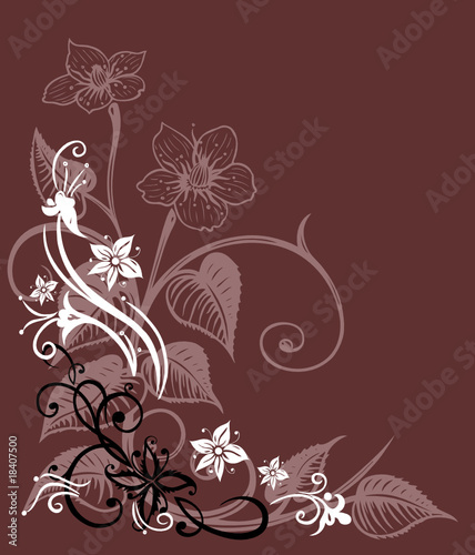 floral border, background, flowers, Blumen, Ranke, filigran