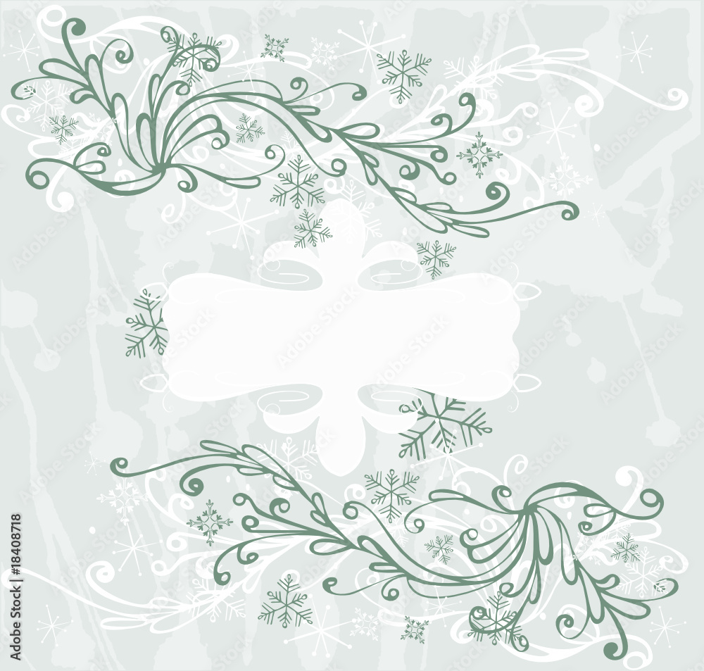 grunge background with snowflakes