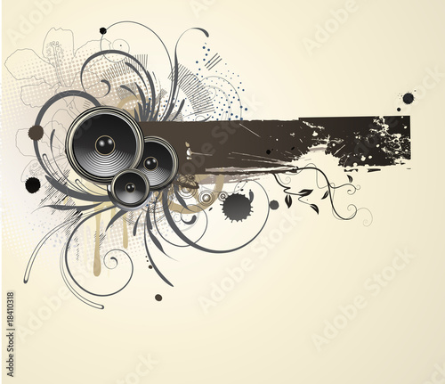 floral abstract  banner