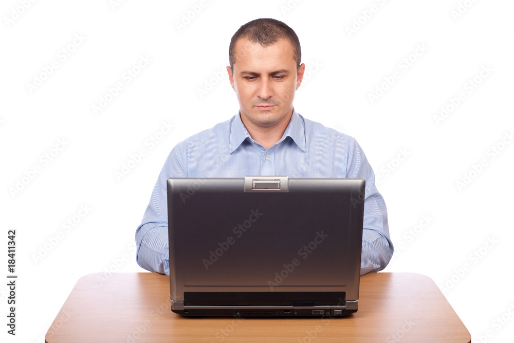 Businessman at laptop Businessman at laptop