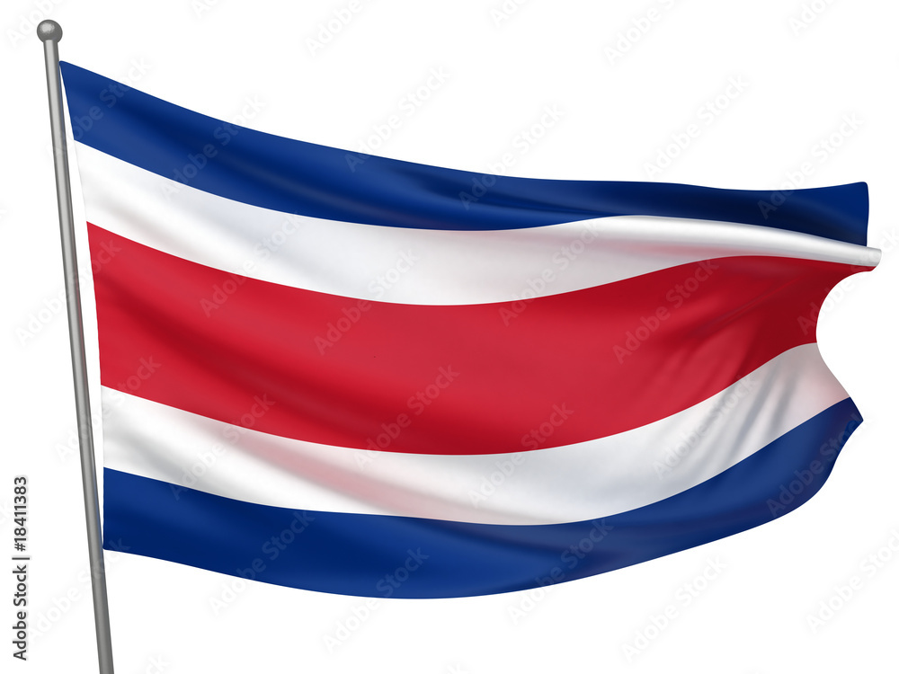 Naklejka premium Costa Rica National Flag