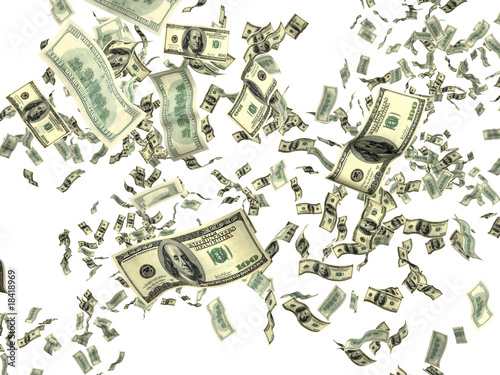 Money on white