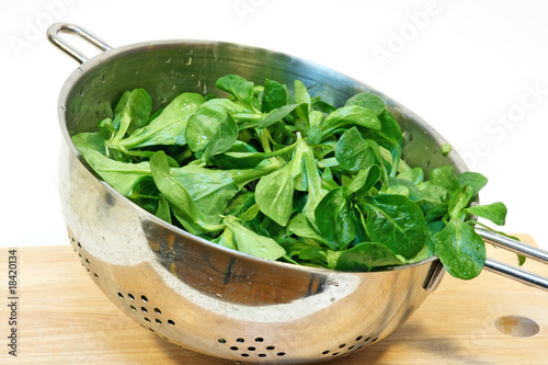 Feldsalat im Küchensieb photo