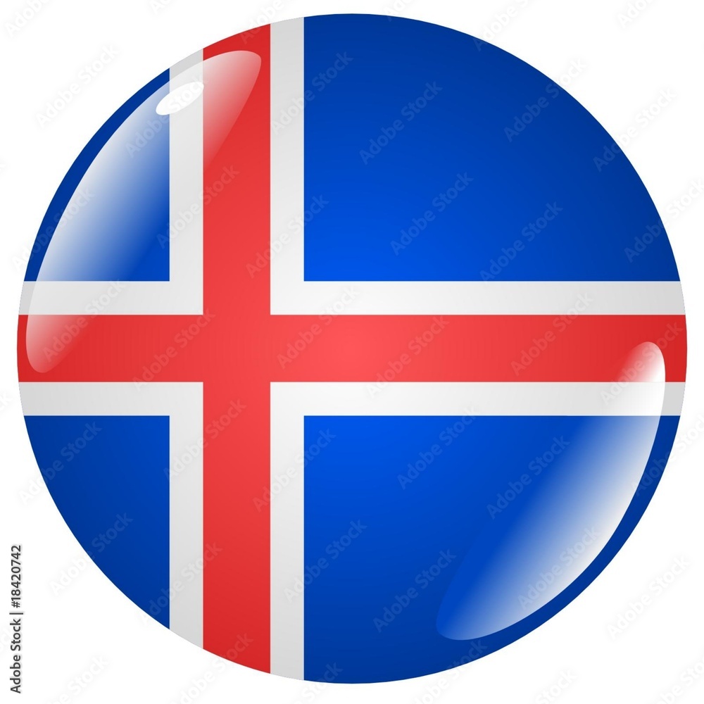 Obraz premium button Iceland