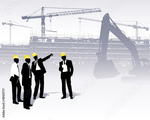 Ingenieure auf der Baustelle