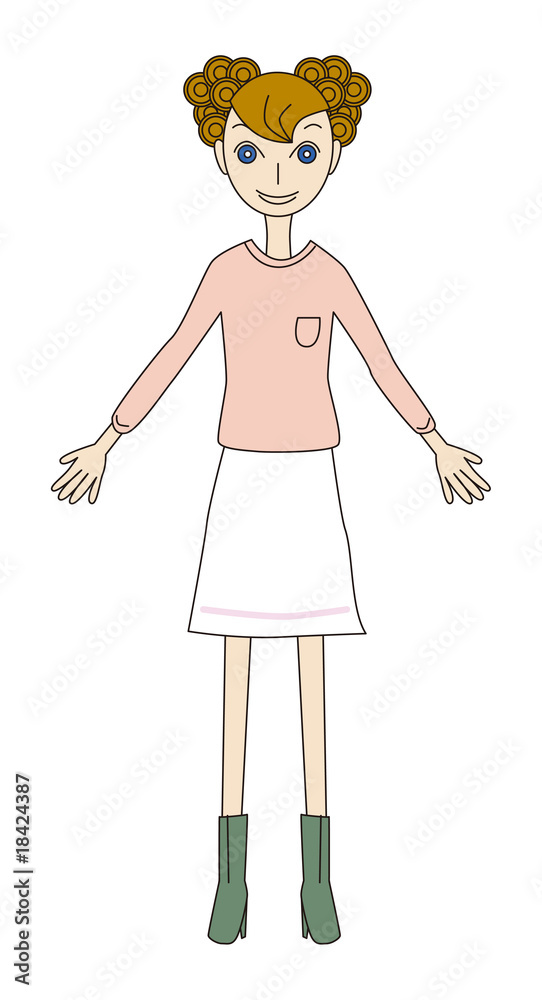 私服の女の子全身