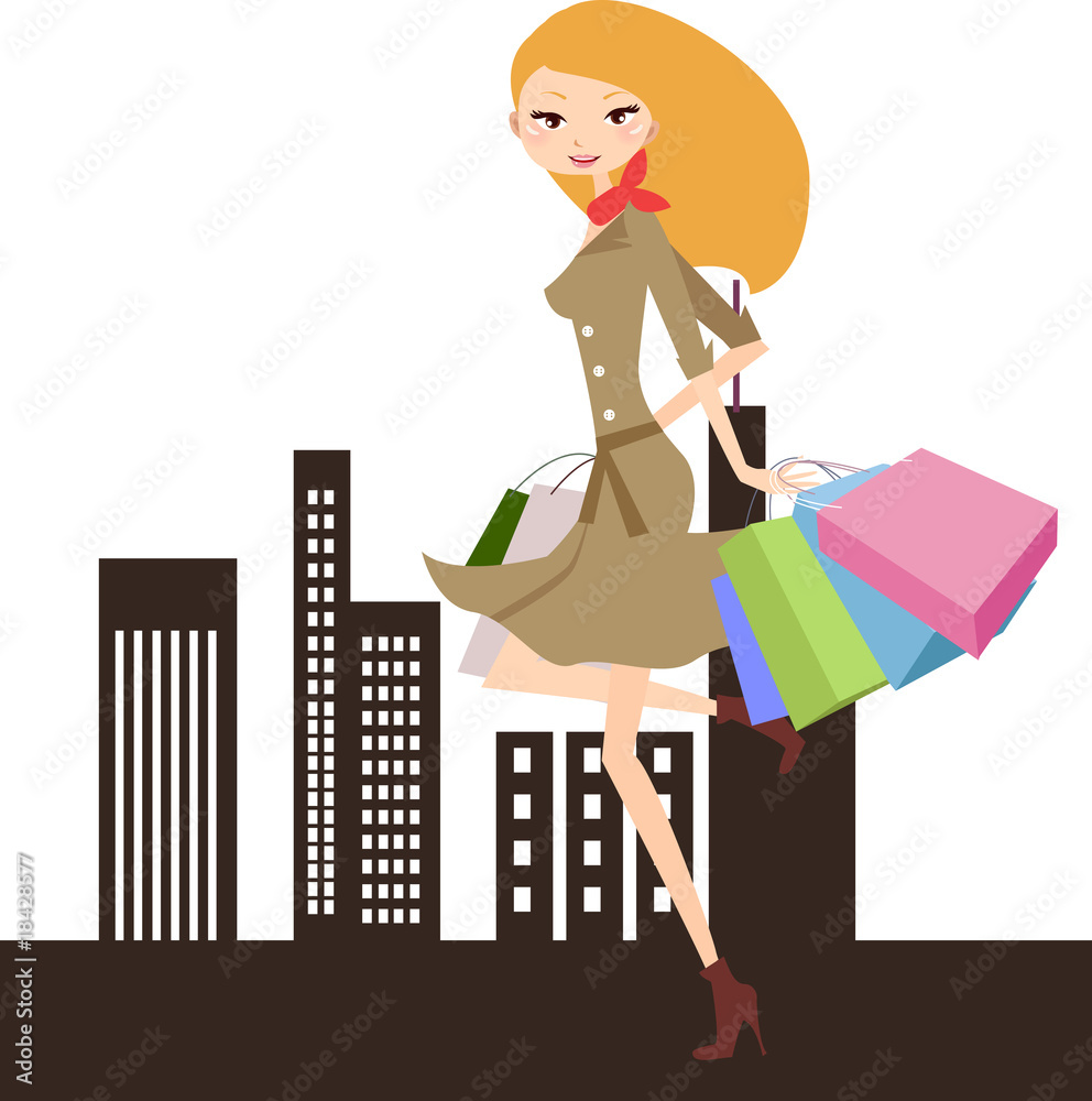 fashion shopping girl