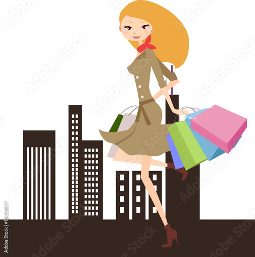 fashion shopping girl