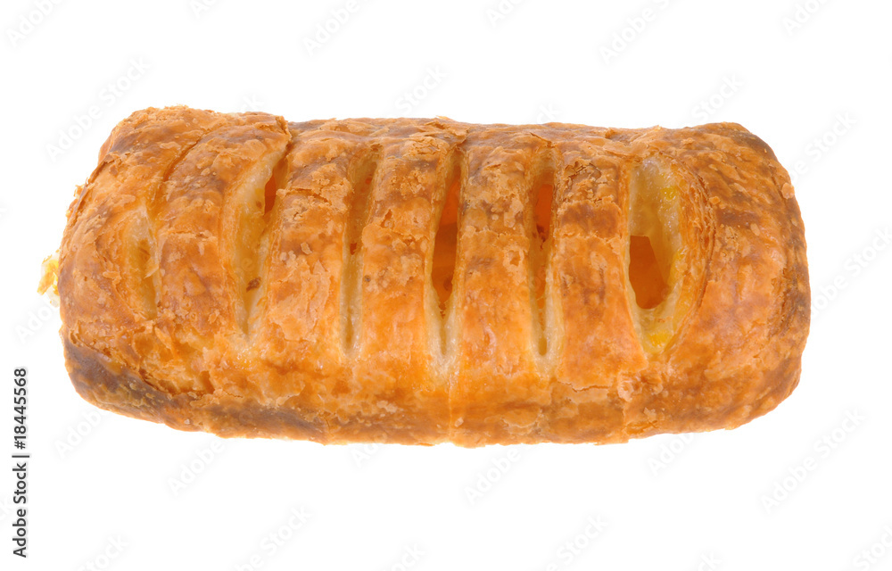 Marmolade stuffed pasty isolated on white background Marmolade stuffed pasty isolated on white background