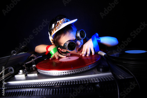 cool kid DJ in action