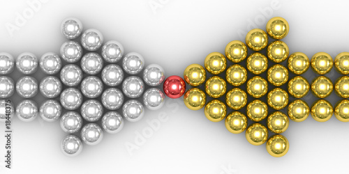 leadership concept on white background. Isolated 3D image