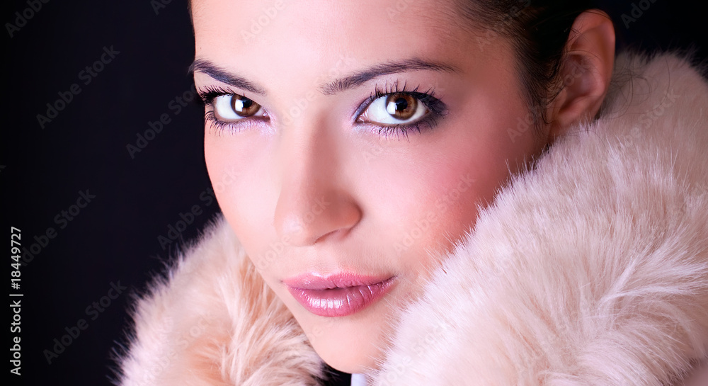 Close up sensual portrait of young beautiful woman Close up sensual portrait of young beautiful woman