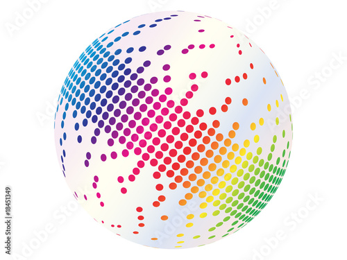 pixels on ball vector illustration