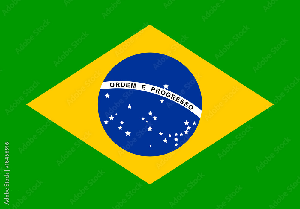 Fototapeta premium Brasilien Fahne/Flagge - Brazil Flag