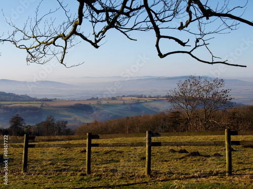 View over cotswold landscape