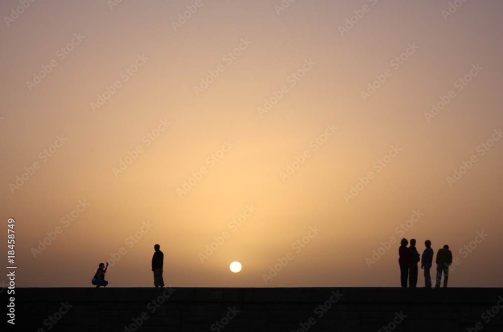 sunset with people 3