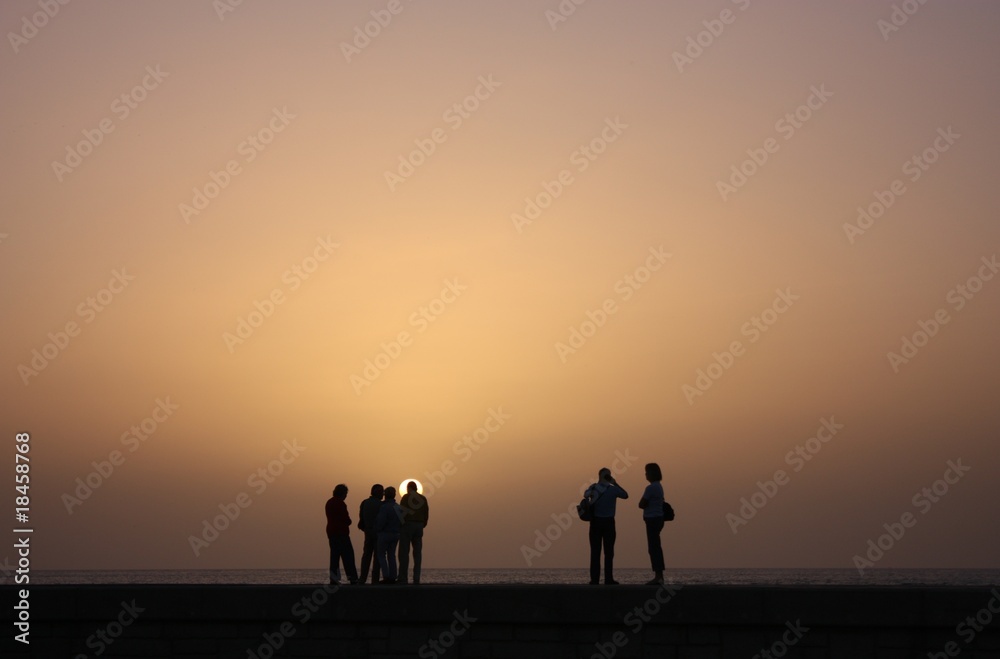 sunset with people 4