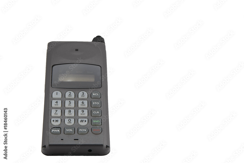 old cell phone isolated on white old cell phone isolated on white