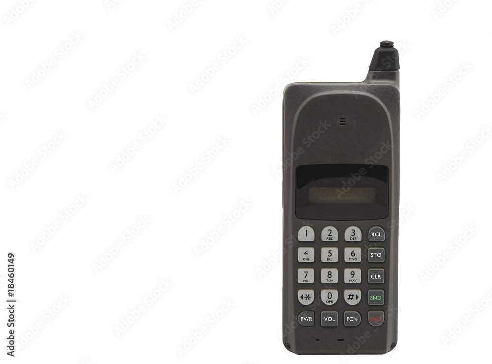old cell phone isolated on white old cell phone isolated on white