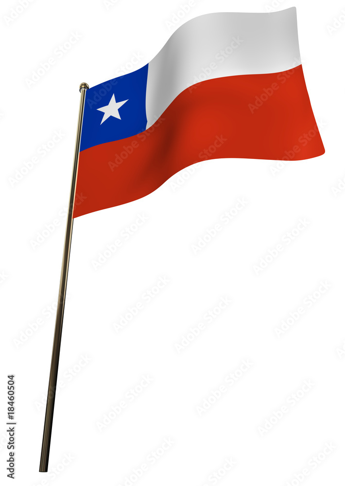 bandera chile Stock Illustration | Adobe Stock