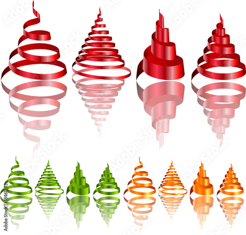 Colorful christmas design elements
