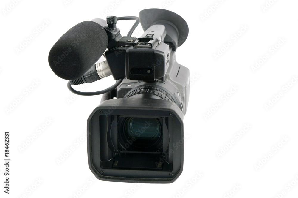 Pro Video camera isolated