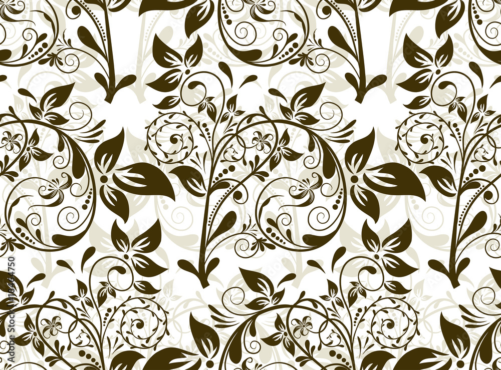 Seamless floral pattern, vector Seamless floral pattern, vector