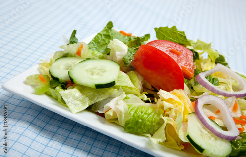 Wall Mural Tossed Salad on a plate with a fork